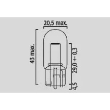 Filament Glass Wedge Bulbs