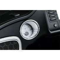 Tri-Line Fuel and Voltage Gauge Bezels — Chrome