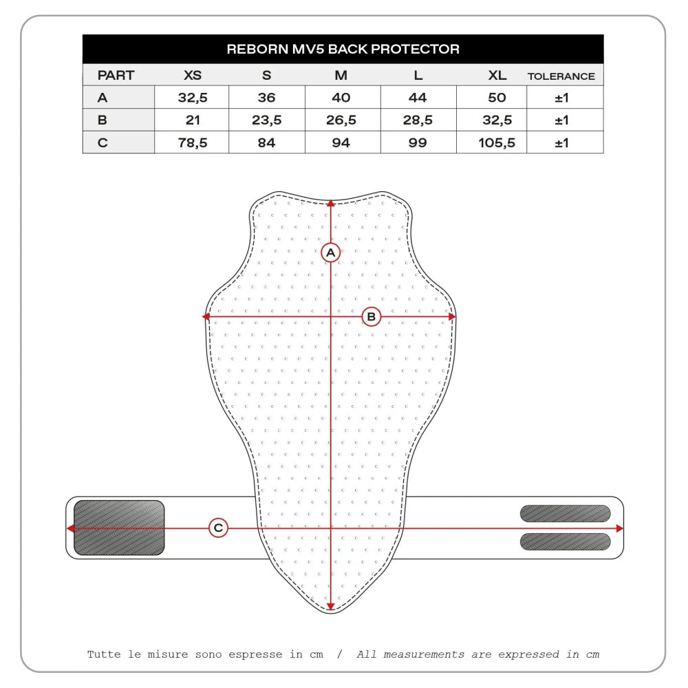 Protector de espalda Reborn MV5 — XL, Negro