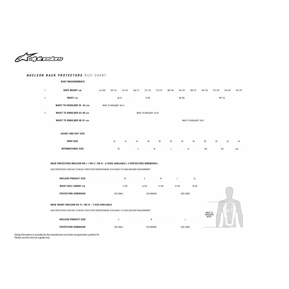 Nucleon KR-2 Protector de espalda — Talla S, Negro