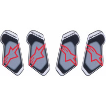 Juego de pegatinas de tapa de bisagra RK-7 — RK-7 Plasma, rodillera, negro/gris/rojo