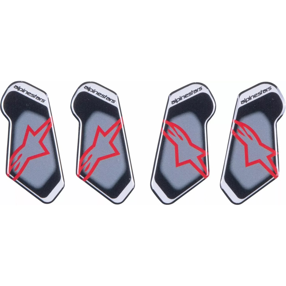 Juego de pegatinas de tapa de bisagra RK-7 — RK-7 Plasma, rodillera, negro/gris/rojo