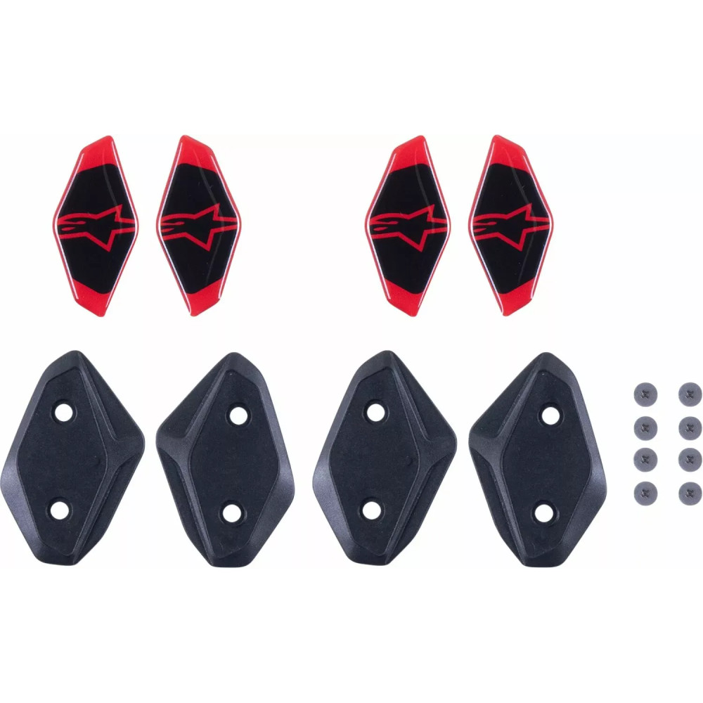 Juego de cubiertas de bisagra y adhesivos de repuesto RK-10 — Supertech RK-10 Plasma, Negro/Rojo