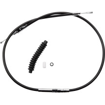 Cable de embrague de vinilo negro de alta eficiencia — 127 cm carcasa, 66 cm ajustador, 70 mm recorrido, Negro