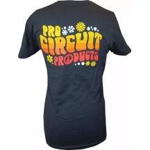 Camiseta Groovy para mujer — L, negro, rojo, amarillo