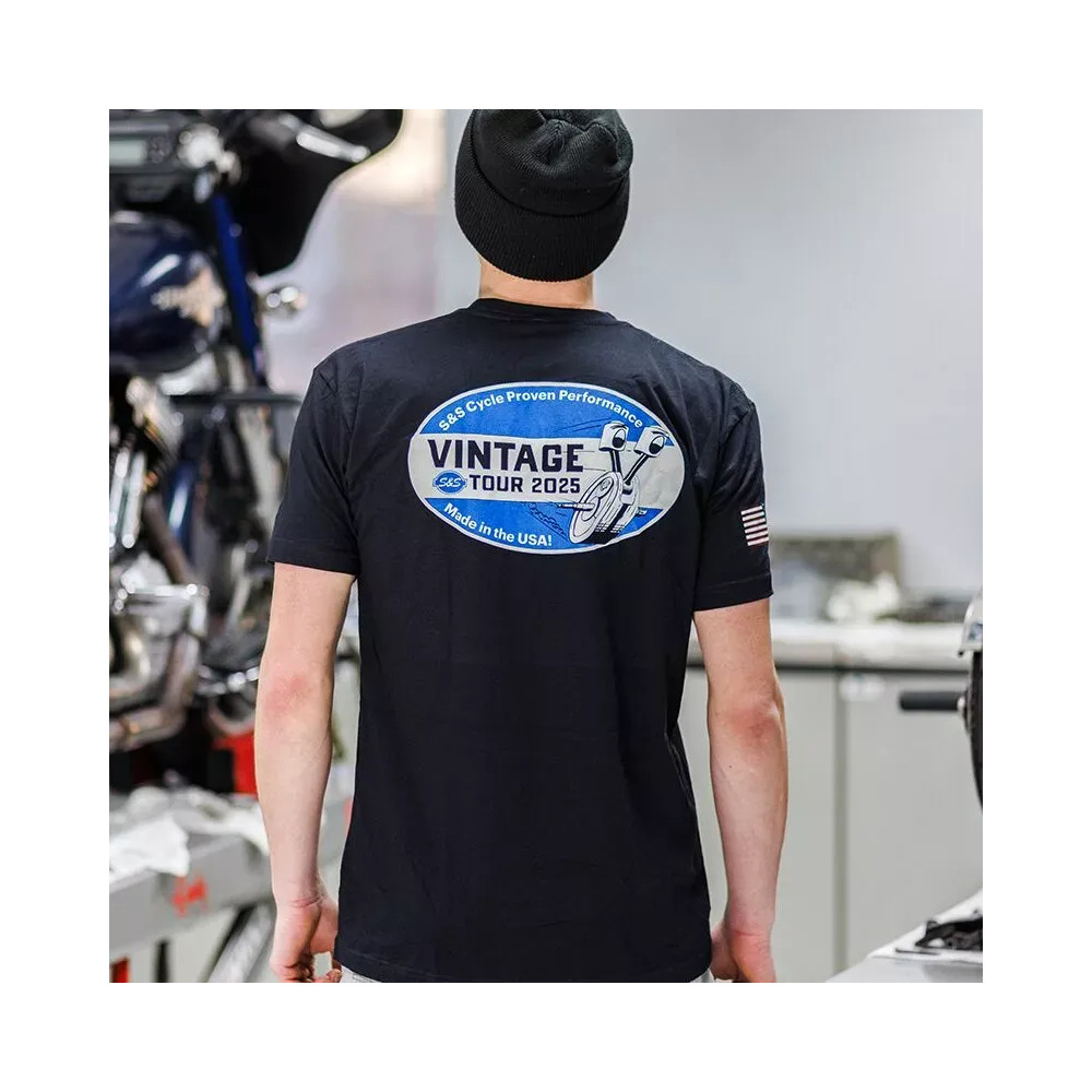 Camiseta Vintage Tour — S, Negro