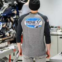 Camiseta Vintage Tour Baseball — 2XL, gris