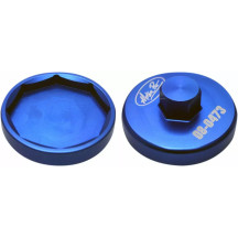 Vaso para tapa de horquilla — 43 mm, 45 mm, compatible con WP 4860 4CS ('13-'14 Husaberg, '14 KTM XC), azul