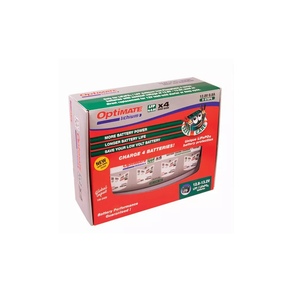 OptiMate Litio LFP 4s 0.8A Banco Cuádruple