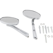 Espejos Ellipse™ — 13,5 cm x 7 cm, vástago 17,5 cm, rosca 5/16-18, cromado