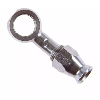 Racor Banjo Serie 600 — -2 manguera, 20° doblado, acero inoxidable