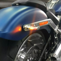 Winglets LED Turn Signals — Rear, Chrome