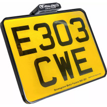 Placa de matrícula con luz trasera — 12V, negro