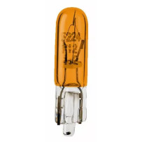 Filament Glass Wedge Bulbs — W2.1x9.5d socket, 12V, 5W, amber, 10 pack