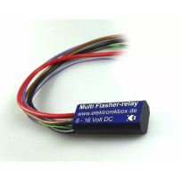 Multi Flasher Relay — 7–18 V, 5 A, Black