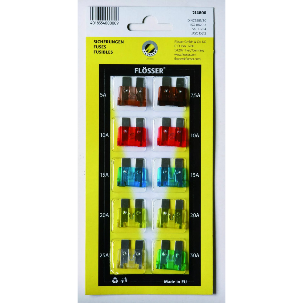 Plug-In Fuses Blistercards