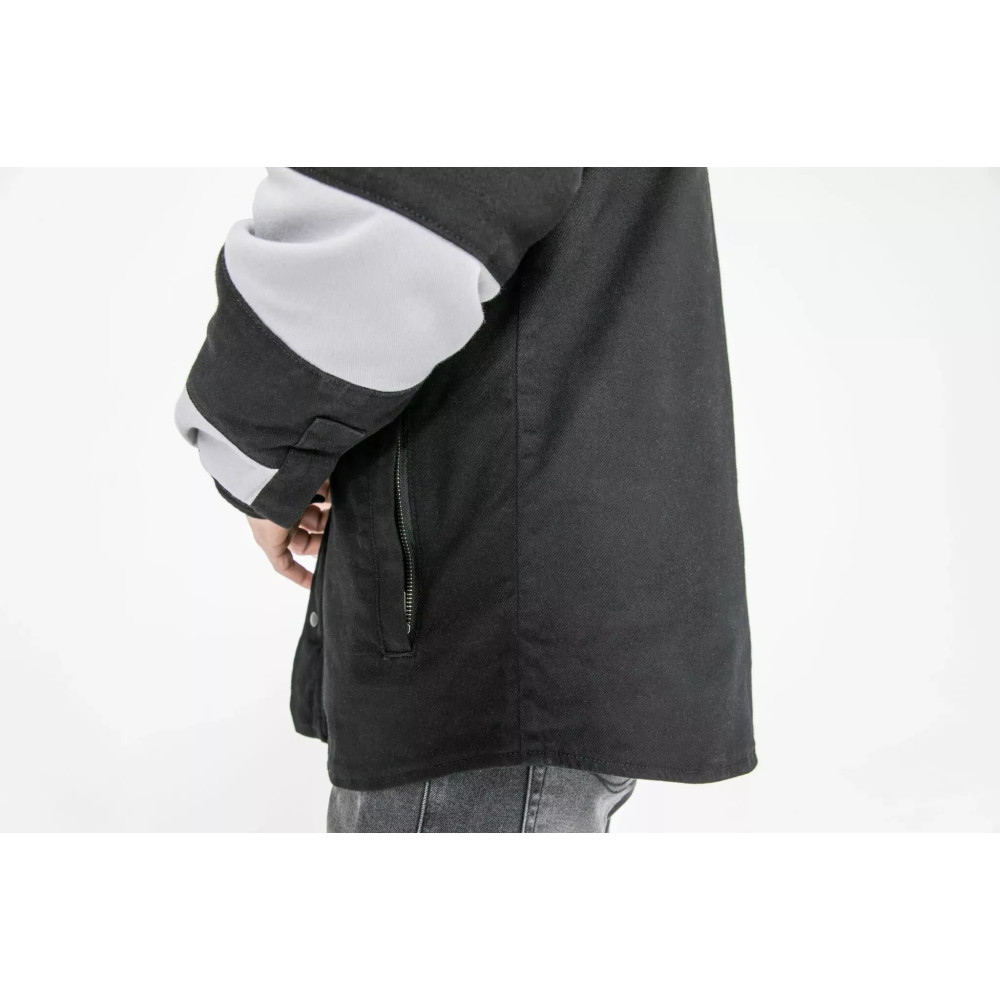 Prison Motoshirt Jacket — S, 111 cm chest, Black