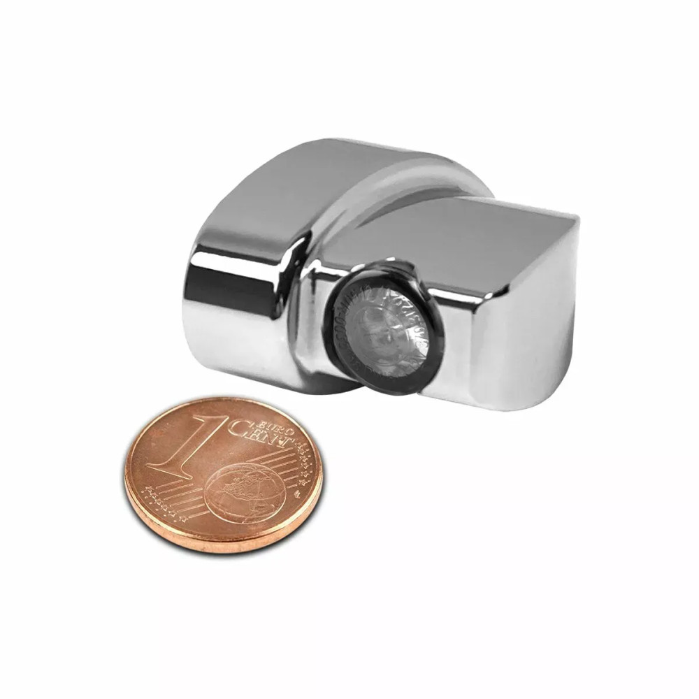 NANO Series Winglets Turn Signals — 26 mm, 12 V, Strut mount for Harley-Davidson 1993–2020, Chrome