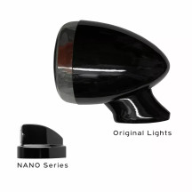 NANO Winglet 3 in 1 Turn light — Ultra-Mini, 12V, Black, Strut mount