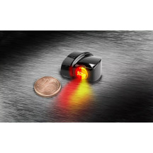 NANO Winglet 3 in 1 Turn light — Ultra-Mini, 12V, Black, Strut mount