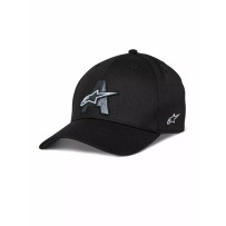 Gorra Elemental de ala curva — L/XL, Negro, ajuste elástico