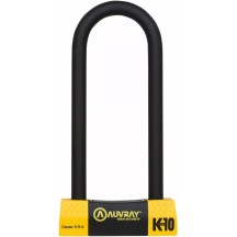 Candado en U K10 — 85 mm despeje horizontal, 250 mm despeje vertical, 157 mm ancho de cuerpo, negro/amarillo