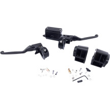 Kit de control de manillar — abrazadera 25.4 mm, diámetro de cilindro 15.9 mm, actuación hidráulica, negro mate