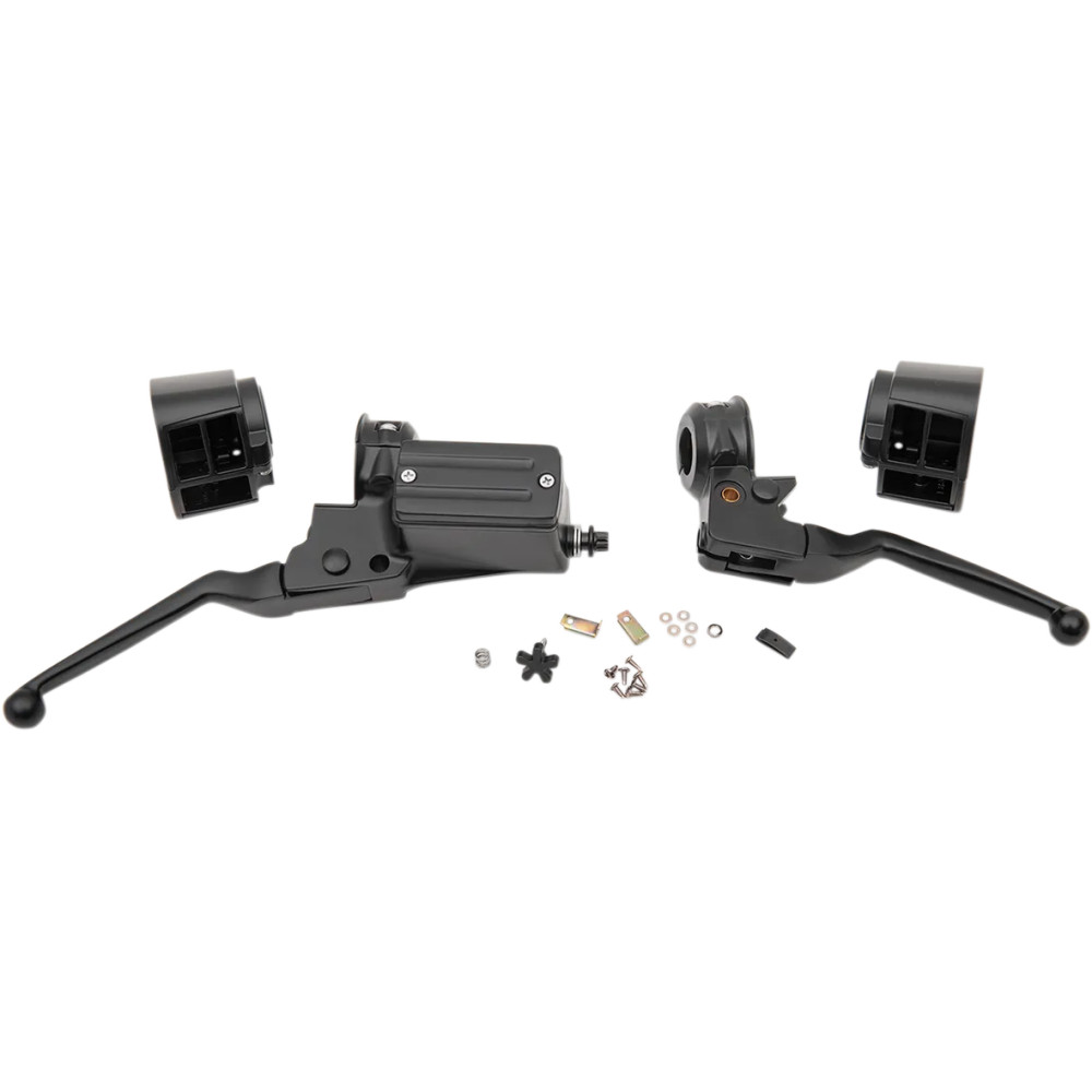 Kit de controles de manillar — 17,5 mm de diámetro (11/16"), 25,4 mm (1") de abrazadera, accionamiento hidráulico, negro mate