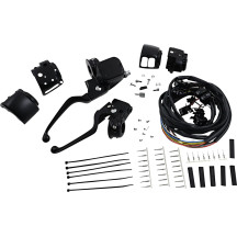 Kit de control de manillar — abrazadera 25,4 mm (1"), diámetro 14,3 mm (9/16"), hidráulico, negro mate