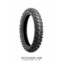 Neumático Battlecross X40 — 110/90-19, con cámara, trasero