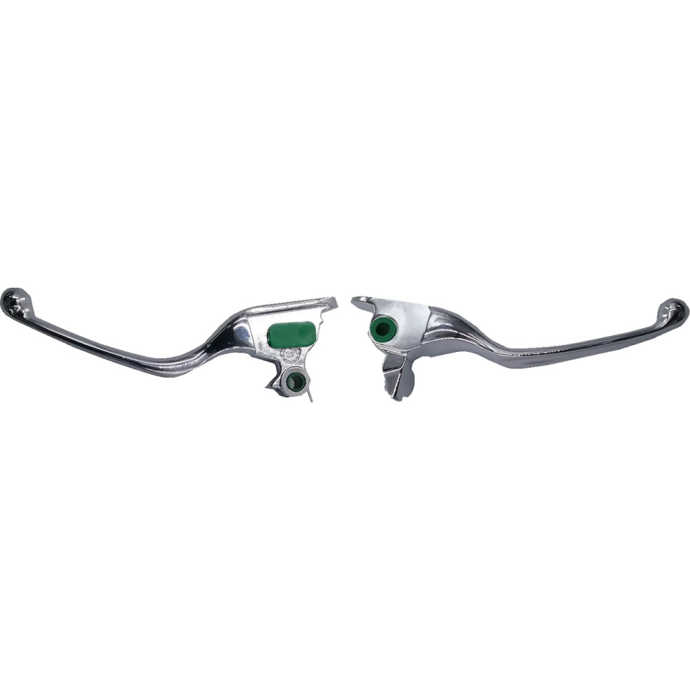 Wide Blade Lever Set — Hydraulic actuation, brake and clutch, chrome, pair