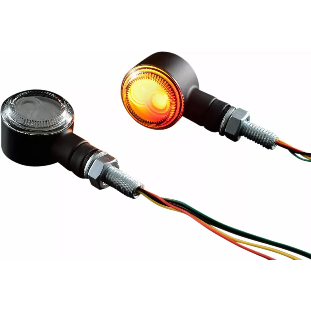 Indicador D-Light — 12V, rosca M8, Par, Negro Indicador D-Light — 12V, rosca M8, Par, Negro