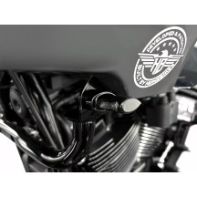 Micro Intermitente ST — 38 mm, 12V, montaje con perno, negro