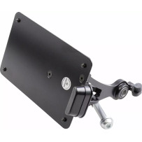 Soporte de matrícula RH975 — 21 cm ancho, 13 mm alto, trasero, negro