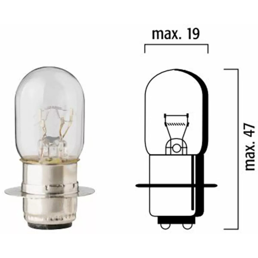 Bombillas de filamento — P15d-25-1, 12V 25W, blanco