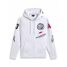 Variegate Zip Hoodie — 2XL, White