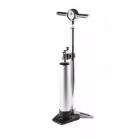Analog Floor Pump — T-Handle, Silver