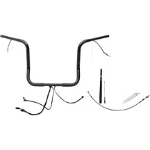 Kit de manillar EZ Install con cable 1-1/4" Round Top — 1-1/4" diámetro, elevación 14", ancho 36", negro