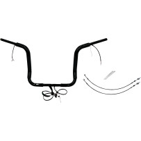 EZ Install Wired 1-1/2" Round Top Handlebar Kit — 1-1/2" dia, 14" rise, 38-1/2" width, Black