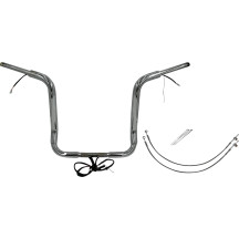 Kit de manillar redondo superior EZ Install con cableado 1-1/2" — 1-1/2" diámetro, 16" altura, 38-1/2" anchura, cromo