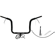 EZ Install Wired 1-1/2" Round Top Handlebar Kit — 1-1/2" dia, 12" rise, 38-1/2" width, Black