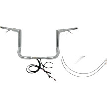 Kit de manillar plano EZ Install Wired 1-1/2\" — 1-1/2\" de diámetro, 36\" ancho, 12\" elevación, Cromo