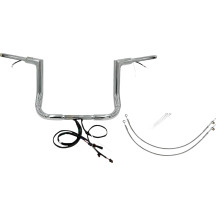 Kit de manillar plano EZ Install Wired de 1-1/2" — 1-1/2" diámetro, 1" abrazadera, 12" altura
