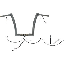 Kit de manillar plano superior EZ Install con cable 1-1/2" — 1-1/2", abrazadera 1-1/4", Cromo