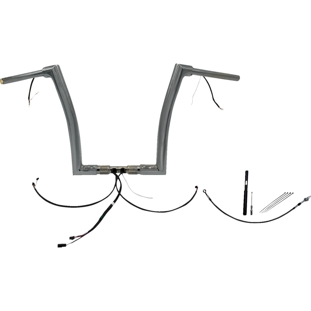 Kit de manillar plano superior EZ Install con cable 1-1/2" — 1-1/2", abrazadera 1-1/4", Cromo