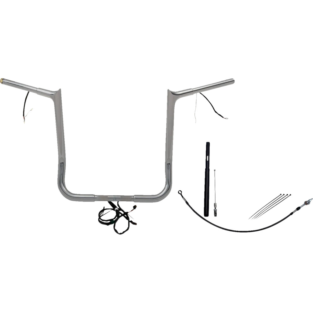 Kit de manillar EZ Install Wired de 1-1/4" con punta — 1-1/4" dia, 16" altura, 36" ancho, cromado