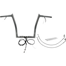 Kit de manillar EZ Install Wired 1-1/4" con punta superior — 1-1/4" diámetro, 14" altura, 35" ancho, Cromo