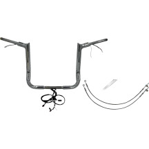Kit de manillar EZ Install cableado 1-1/2" punta superior — 1-1/2" dia., 14" alzada, 36" ancho, cromo