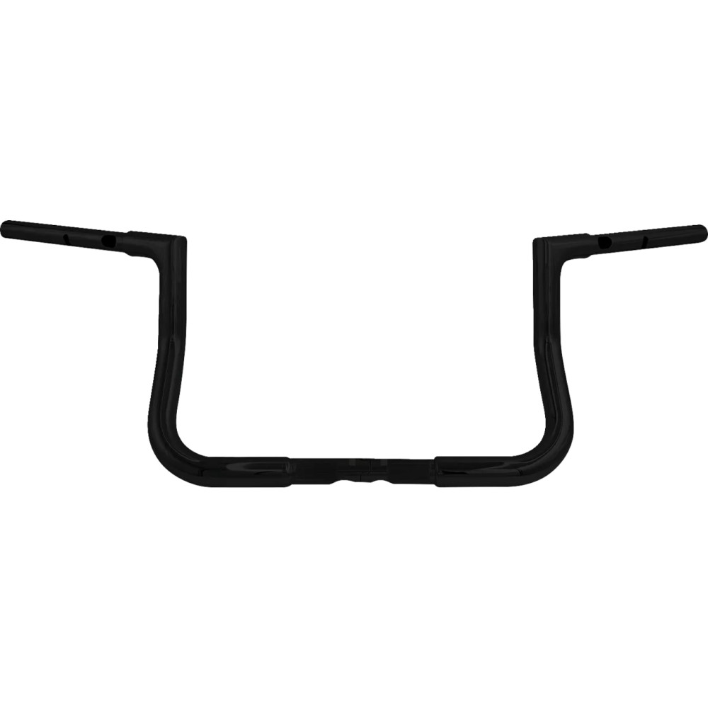 1-1/4" EZ Install Flat Top Handlebar — 1-1/4" tube, 1" clamp, 15-1/2" center width, 10" rise, Black