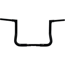 1-1/4" EZ Install Flat Top Handlebar — 1-1/4" dia, 1" clamp, 15-1/2" center width, Black